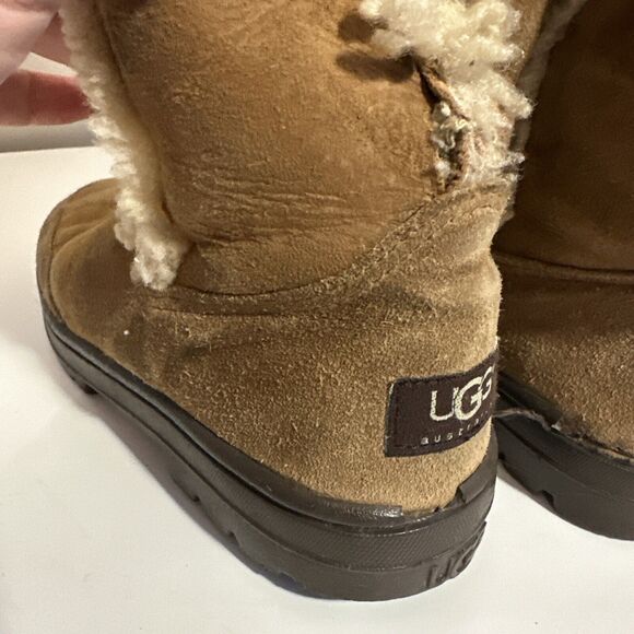 Women’s Ugg Sundance II 5325 Tall Exposed Shearling Boots, Chestnut, Size 5 - Picture 9 of 12